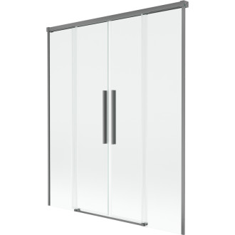 Mexen Rox 2dielna posuvná vaňová zástena 160 x 150 cm, priehľadná, strieborná - 8C9-160-002-95-00