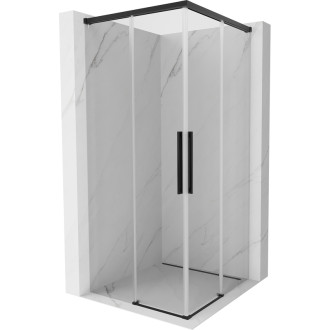 Mexen Rox Duo posuvný sprchovací kút 120 x 120 cm, priehľadný, čierny - 8C2D-120-120-70-00