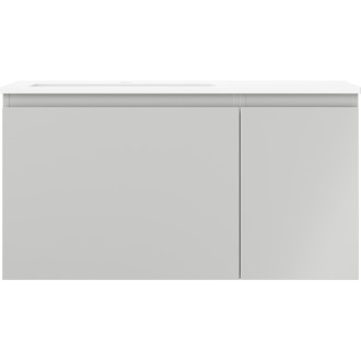 Kúpeľňová skrinka Mexen Orio 90 cm s umývadlom Otis vľavo, 1S, 1D, matná šedá/matná biela - 91A13-09047-3-BBFF62-W18L01