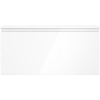 Kúpeľňová skrinka Mexen Orio 100 cm s umývadlom Otis vľavo, 1S, 1D, biely lesk - 91A13-10047-3-BBFF00-W18L00