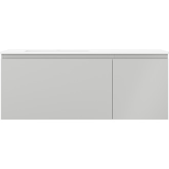 Kúpeľňová skrinka Mexen Orio 120 cm s umývadlom Otis vľavo, 1S, 1D, matná šedá/matná biela - 91A13-12047-3-BBFF62-W18L01