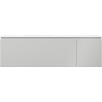 Kúpeľňová skrinka Mexen Orio 160 cm s umývadlom Otis vľavo, 1S, 1D, matná šedá/matná biela - 91A13-16047-3-BBFF62-W18L01