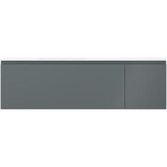 Kúpeľňová skrinka Mexen Orio 160 cm s umývadlom Otis vľavo, 1S, 1D, grafit matný/biela matná - 91A13-16047-3-BBFF66-W18L01