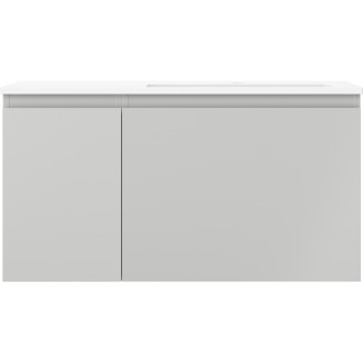 Kúpeľňová skrinka Mexen Orio 90 cm s umývadlom Otis pravé, 1S, 1D, matná šedá/matná biela - 91A13-09047-3-BBFF62-W18P01