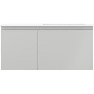 Kúpeľňová skrinka Mexen Orio 100 cm s umývadlom Otis pravé, 1S, 1D, matná šedá/matná biela - 91A13-10047-3-BBFF62-W18P01