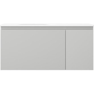 Kúpeľňová skrinka Mexen Orio 90 cm s umývadlom Vela vľavo, 1S, 1D, matná šedá/matná biela - 91A13-09047-3-BBFF62-W23L01
