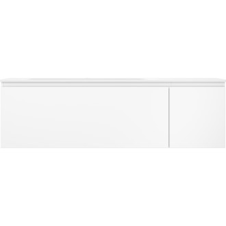 Mexen Orio kúpeľňová skrinka 160 cm s umývadlom Vela vľavo, 1S, 1D, matná biela - 91A13-16047-3-BBFF01-W23L01