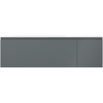 Kúpeľňová skrinka Mexen Orio 160 cm s ľavým umývadlom Vela, 1S, 1D, grafit matný/biela matná - 91A13-16047-3-BBFF66-W23L01