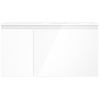 Kúpeľňová skrinka Mexen Orio 90 cm s umývadlom Vela pravá, 1S, 1D, lesklá biela - 91A13-09047-3-BBFF00-W23P00