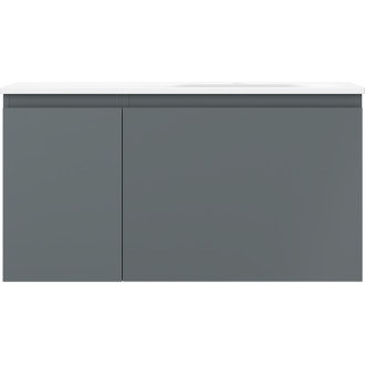 Kúpeľňová skrinka Mexen Orio 90 cm s umývadlom Vela pravé, 1S, 1D, grafit matný/biela matná - 91A13-09047-3-BBFF66-W23P01