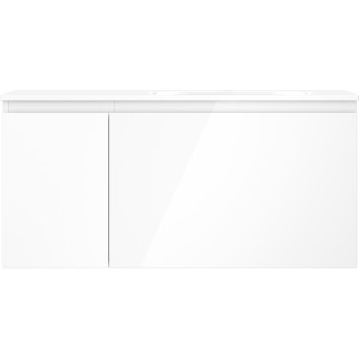 Kúpeľňová skrinka Mexen Orio 100 cm s umývadlom Vela pravá, 1S, 1D, biely lesk - 91A13-10047-3-BBFF00-W23P00