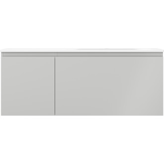 Kúpeľňová skrinka Mexen Orio 120 cm s umývadlom Vela pravá, 1S, 1D, matná šedá/matná biela - 91A13-12047-3-BBFF62-W23P01