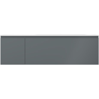 Kúpeľňová skrinka Mexen Orio 160 cm s umývadlom Vela pravé, 1S, 1D, grafit matný/biela matná - 91A13-16047-3-BBFF66-W23P01