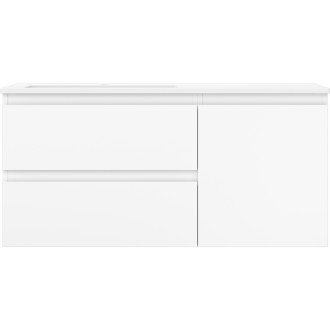 Kúpeľňová skrinka Mexen Orio 100 cm s umývadlom Otis vľavo, 2S, 1D, matná biela - 91A13-10047-3-BBFFF01-W18L01