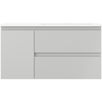 Kúpeľňová skrinka Mexen Orio 90 cm s umývadlom Otis pravé, 2S, 1D, matná šedá/matná biela - 91A13-09047-3-BBFFF62-W18P01