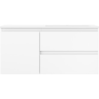 Kúpeľňová skrinka Mexen Orio 100 cm s umývadlom Otis pravé, 2S, 1D, matná biela - 91A13-10047-3-BBFFF01-W18P01