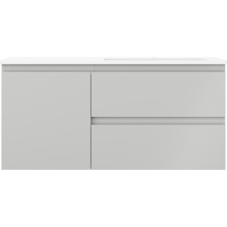 Kúpeľňová skrinka Mexen Orio 100 cm s umývadlom Otis pravé, 2S, 1D, matná šedá/matná biela - 91A13-10047-3-BBFFF62-W18P01