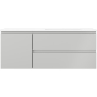 Kúpeľňová skrinka Mexen Orio 120 cm s umývadlom Otis pravé, 2S, 1D, matná šedá/matná biela - 91A13-12047-3-BBFFF62-W18P01