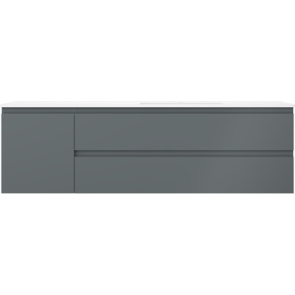 Kúpeľňová skrinka Mexen Orio 160 cm s umývadlom Otis pravé, 2S, 1D, grafit matný/biela matná - 91A13-16047-3-BBFFF66-W18P01