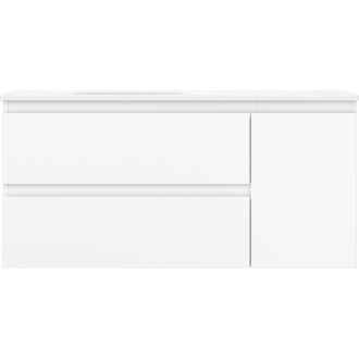 Mexen Orio szafka łazienkowa 100 cm z umywalką Vela lewą, 2S, 1D, biała mat - 91A13-10047-3-BBFFFF01-W23L01