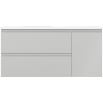 Mexen Orio kúpeľňová skrinka 100 cm s umývadlom Vela ľavým, 2S, 1D, matná šedá/matná biela - 91A13-10047-3-BBFFF62-W23L01