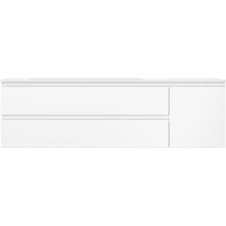 Mexen Orio kúpeľňová skrinka 160 cm s umývadlom Vela ľavým, 2S, 1D, matná biela - 91A13-16047-3-BBFFFF01-W23L01