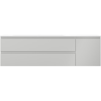 Mexen Orio kúpeľňová skrinka 160 cm s umývadlom Vela ľavým, 2S, 1D, matná šedá/matná biela - 91A13-16047-3-BBFFF62-W23L01