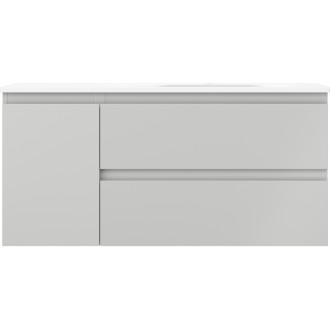 Kúpeľňová skrinka Mexen Orio 100 cm s umývadlom Vela pravá, 2S, 1D, matná šedá/matná biela - 91A13-10047-3-BBFFF62-W23P01