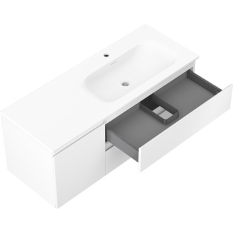 Kúpeľňová skrinka Mexen Orio 120 cm s umývadlom Vela pravá, 2S, 1D, matná biela - 91A13-12047-3-BBFFFF01-W23P01
