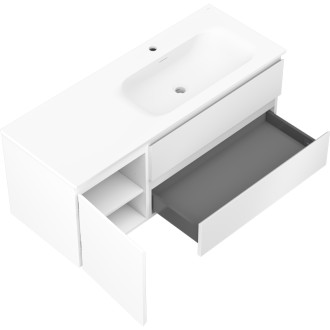 Kúpeľňová skrinka Mexen Orio 120 cm s umývadlom Vela pravá, 2S, 1D, matná biela - 91A13-12047-3-BBFFFF01-W23P01