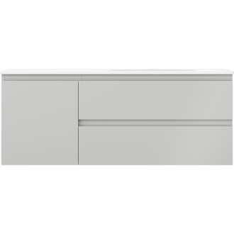 Kúpeľňová skrinka Mexen Orio 120 cm s umývadlom Vela pravá, 2S, 1D, matná šedá/matná biela - 91A13-12047-3-BBFFF62-W23P01