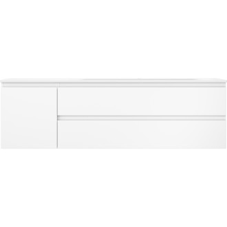 Kúpeľňová skrinka Mexen Orio 160 cm s umývadlom Vela pravá, 2S, 1D, matná biela - 91A13-16047-3-BBFFFF01-W23P01