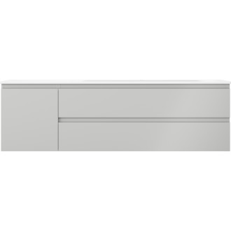 Kúpeľňová skrinka Mexen Orio 160 cm s umývadlom Vela pravá, 2S, 1D, matná šedá/matná biela - 91A13-16047-3-BBFFF62-W23P01