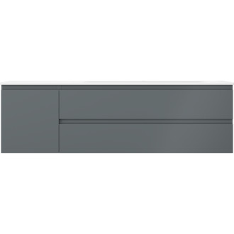 Kúpeľňová skrinka Mexen Orio 160 cm s umývadlom Vela pravá, 2S, 1D, grafit matný/biela matná - 91A13-16047-3-BBFFF66-W23P01