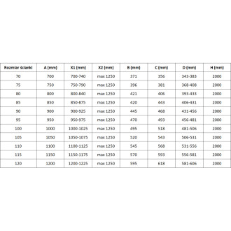 Mexen Rox Sprchová zástena 75 x 200 cm, 8 mm priehľadná, chróm - 8C2-075-003-01-00