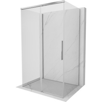 Mexen Rox-3S trojstenný posuvný sprchovací kút 100 x 120 cm, priehľadný, chróm - 8C2-100-120-01-00-3S