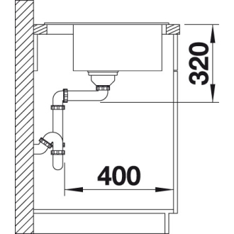 Blanco DALAGO 45 517157 jednodrez bez odkvapu aluminium drez vstavaný