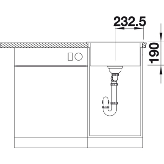 Blanco DALAGO 45 517157 jednodrez bez odkvapu aluminium drez vstavaný