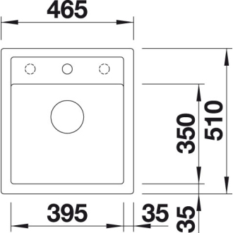 Blanco DALAGO 45 517157 jednodrez bez odkvapu aluminium drez vstavaný
