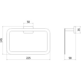 Vešiak na uteráky Mexen Arno, kartáčovaná meď - 7020732-65