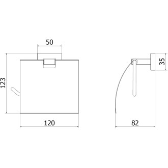 Držiak toaletného papiera Mexen Arno, kartáčovaná meď - 7020733-65