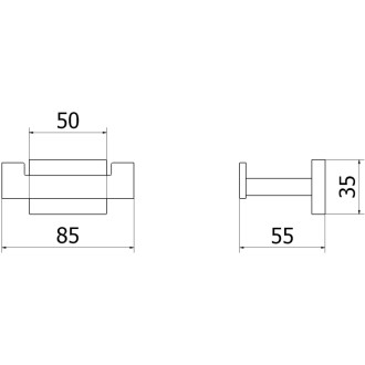 Dvojitý vešiak na uterák Mexen Arno, kartáčované zlato - 7020735-55