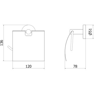 Držiak toaletného papiera Mexen Remo, kartáčovaná meď - 7050733-65