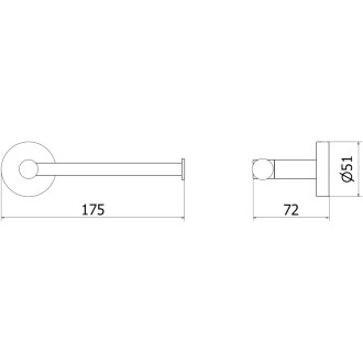Držiak toaletného papiera Mexen Remo, kartáčované zlato - 70507330-55