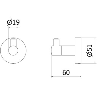 Háčik na uterák Mexen Remo, kartáčované zlato - 70507351-55