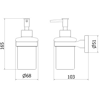 Dávkovač mydla Mexen Remo, kartáčovaná meď - 70507388-65
