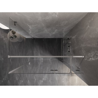 Sprchovací kút Mexen Lunar T s pravými pántami 90 x 120 cm, priehľadný, chróm - 834T-090-120-01-00-P