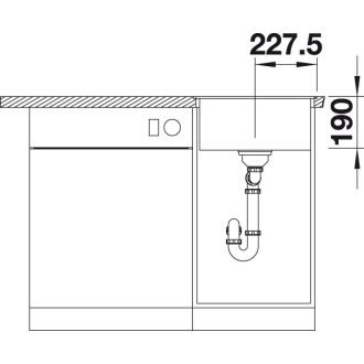 Blanco DALAGO 45-F 517167 jednodrez bez odkvapu aluminium drez do roviny