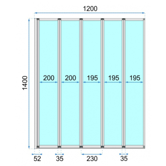 Rea vaňová zástena 1200x1400 Idea 120 REA-W0850