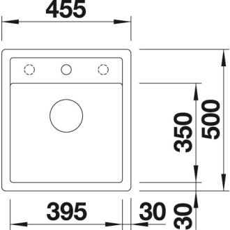 Blanco DALAGO 45-F 517167 jednodrez bez odkvapu aluminium drez do roviny